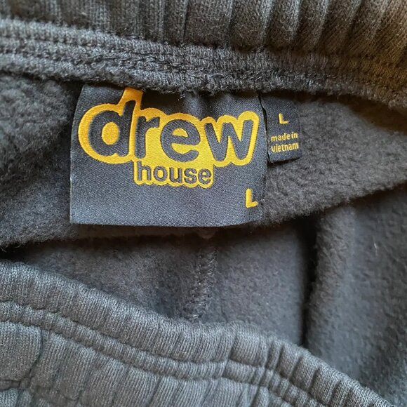 NWT Drew House Black Cartoon Cargo Sweatpants, Large - Picture 5 of 10